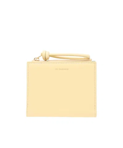 Jil Sander Logo Wallet In Nude