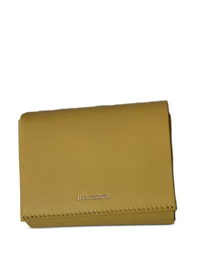 Jil Sander Logo Wallet In Yellow