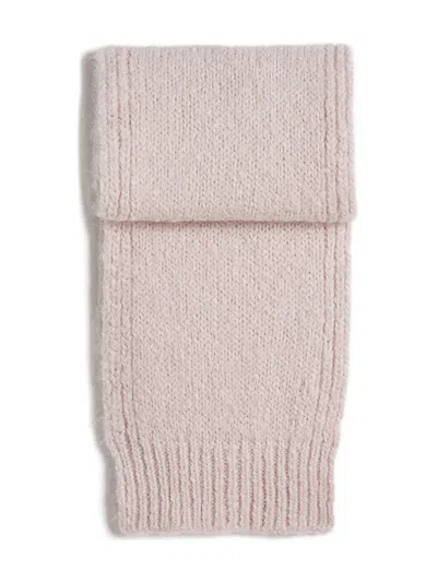 Jil Sander Logo Wool Scarf In Pink