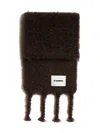 Jil Sander Luxurious Soft Fringed Scarf Accessory In Black