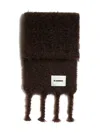 Jil Sander Luxurious Soft Fringed Scarf Accessory In Black