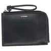 Jil Sander Logo Zipped Coin Purse In Black Leather