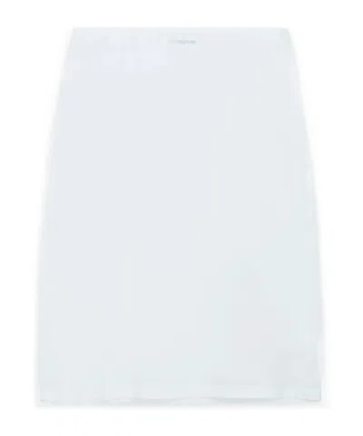Jil Sander Logo-detail Midi Skirt In White