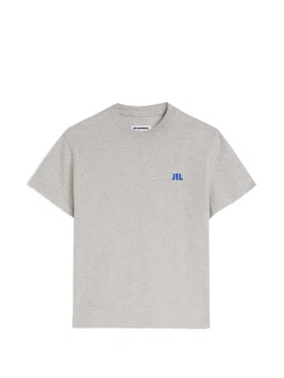 Jil Sander Logo-print Cotton T-shirt In Gray