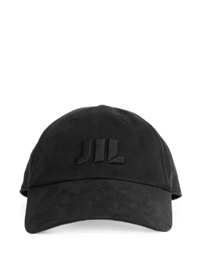 Jil Sander Logo-embroidered Hat In Black