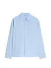 Jil Sander Concealed Button Shirt In Blue