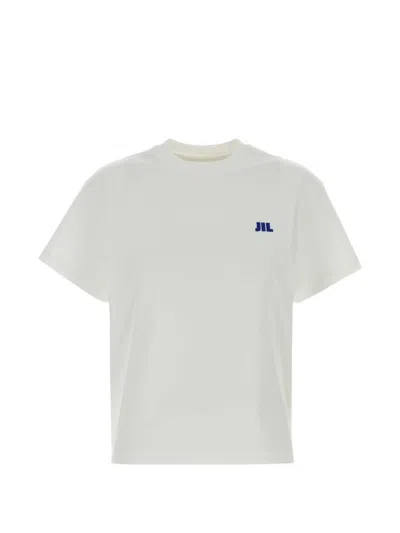 Jil Sander Logo-embroidered T-shirt In White