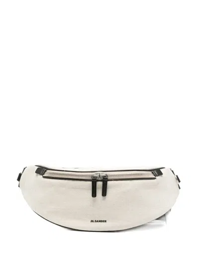 Pre-owned Jil Sander Logo-print Belt Bag In Neutral