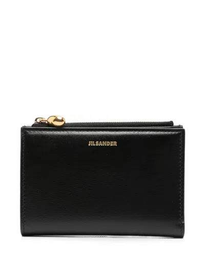 Jil Sander Logo-print Bi-fold Wallet In Black