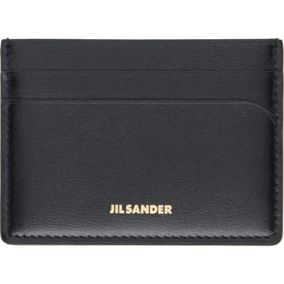 Jil Sander Logo-print Card Holder In Black