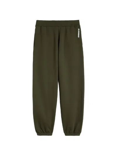 Jil Sander Logo-print Cotton Track Pants In Green