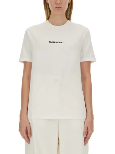Jil Sander Logo-print Cotton T-shirt In White