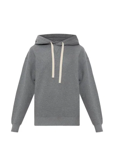 Jil Sander Logo-print Drawstring Hoodie In Blue