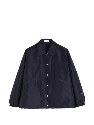 Jil Sander Logo-print Technical Shirt In Blue