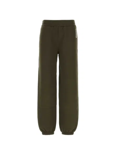 Jil Sander Cotton Joggers Elastic Waistband And Cuffs In Green