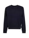 Jil Sander Logo-print V-insert Sweater In Blue