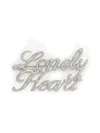 Jil Sander Lonely Heart Brooch In Brown