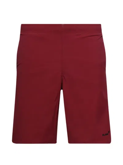 Jil Sander Long Boxer Swim Shorts In Red
