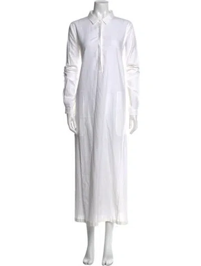 Pre-owned Jil Sander Long Dress In White