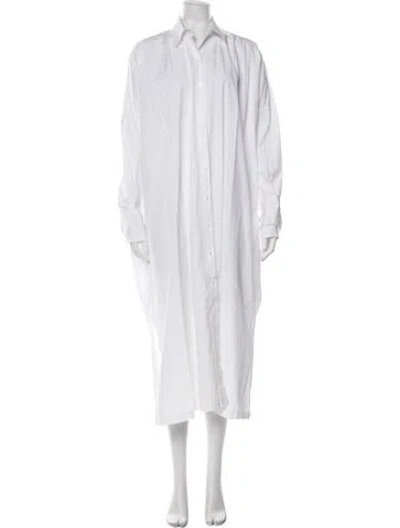 Pre-owned Jil Sander Long Dress In White