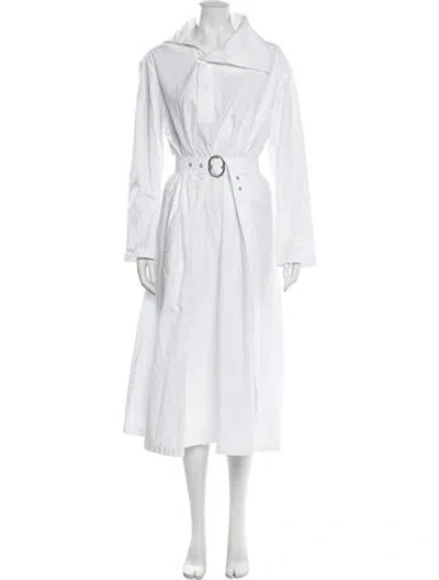 Pre-owned Jil Sander Long Dress In White