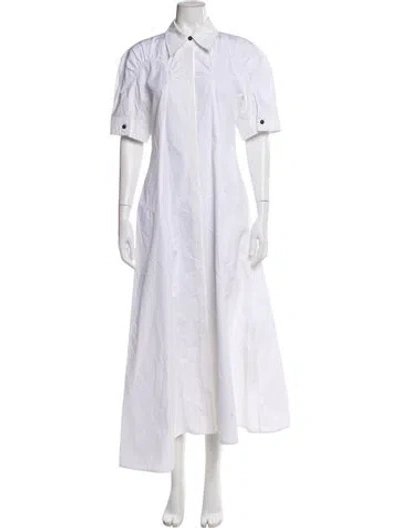 Pre-owned Jil Sander Long Dress In White