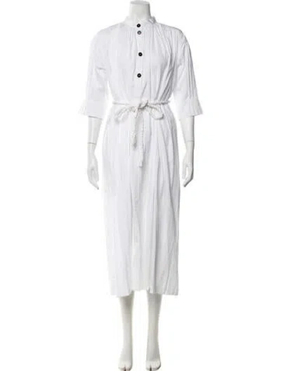 Pre-owned Jil Sander Long Dress In White