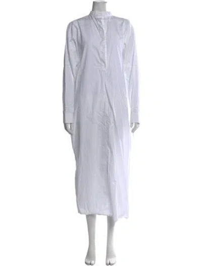Pre-owned Jil Sander Long Dress In White