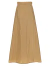 Jil Sander Long Flared Skirt With High-waisted Silhouette In Beige