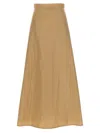 Jil Sander Long Flared Skirt With High-waisted Silhouette In Neutral