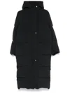 Jil Sander Quilted Down Coat In Black  