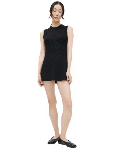 Jil Sander Long Knitted Top In Black
