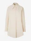 Jil Sander Pointed Collar Long-sleeved Shirt In Nude
