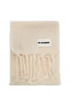 Jil Sander Long Mohair Scarf For In White