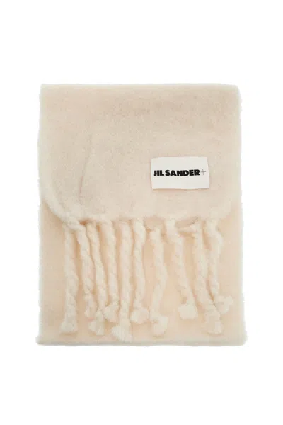 Jil Sander Long Mohair Scarf In Sand