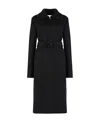 Jil Sander Black Wool Blend Coat In Black