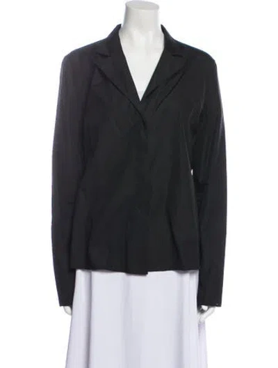 Pre-owned Jil Sander Long Sleeve Blouse In Black