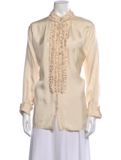 Pre-owned Jil Sander Long Sleeve Blouse In Neutral
