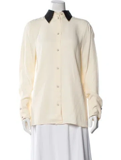 Pre-owned Jil Sander Long Sleeve Blouse W/ Tags In Neutral