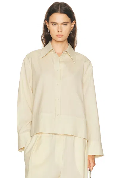 Jil Sander Long Sleeve Blouse In White