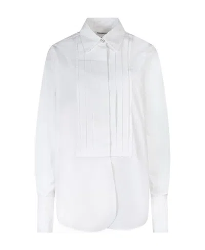 Jil Sander Long-sleeve Button-fastening Shirt In White