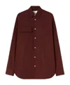 Jil Sander Longsleeve Button-up Shirt In Brown