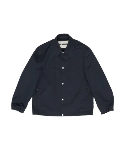 Jil Sander Long Sleeve Buttoned Jacket In Animal Print