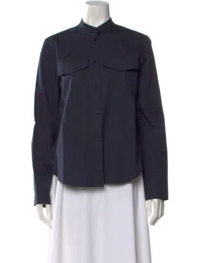 Pre-owned Jil Sander Long Sleeve Button-up Top In Blue