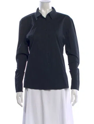 Pre-owned Jil Sander Long Sleeve Button-up Top In Blue