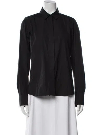 Pre-owned Jil Sander Long Sleeve Button-up Top In Blue