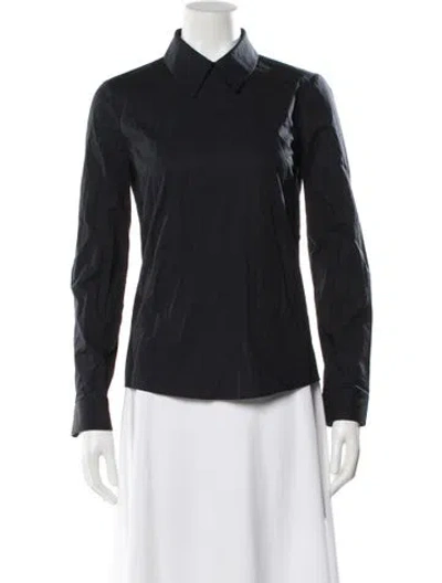 Pre-owned Jil Sander Long Sleeve Button-up Top In Gray