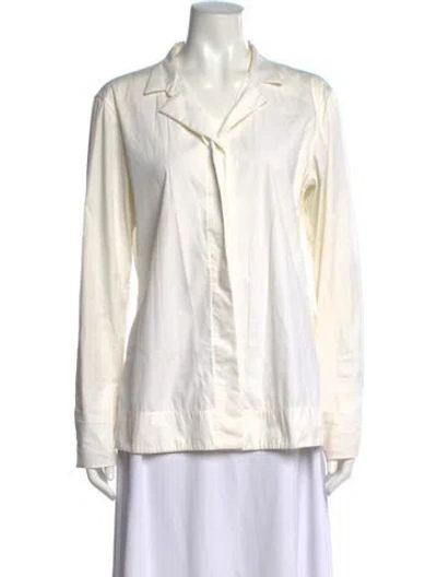 Pre-owned Jil Sander Long Sleeve Button-up Top In Neutral