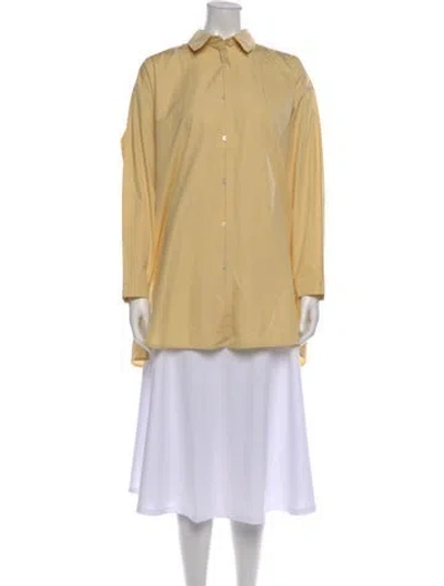 Pre-owned Jil Sander Long Sleeve Button-up Top In Neutrals