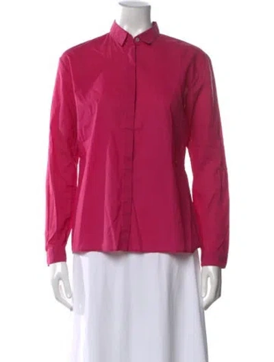 Pre-owned Jil Sander Long Sleeve Button-up Top In Pink